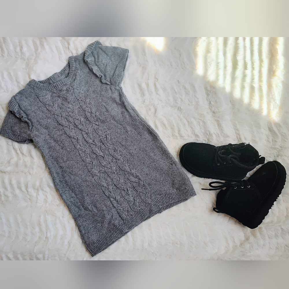 H&M Girl's Soft Gray Sweater Dress